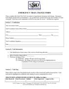 Emergency Trail Change Form