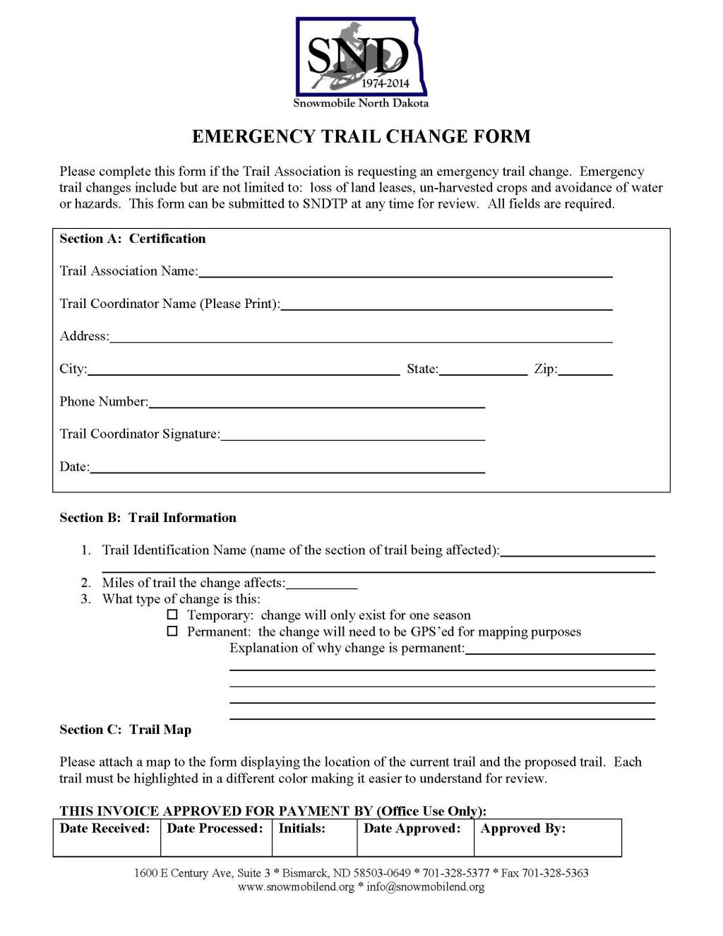 Grooming Forms « Snowmobile North Dakota Official Website